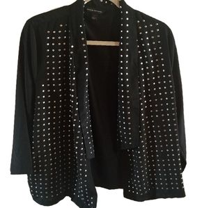 Rock and Republic Black Studded Lightweight Jacket  Size 16 NWOT